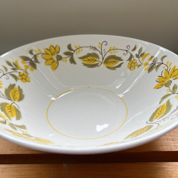 Vintage Mikasa Cera Stone Serving Bowl 9" Dia Sunflower Oven Proof - Picture 4 of 7